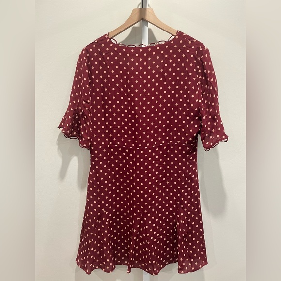 Nicholas Polka Dot Godet Button Front Dress Size 12 - Picture 11 of 11